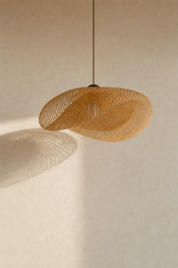 Abat-Jour Suspension en Bambou Vintage – Sora Halo