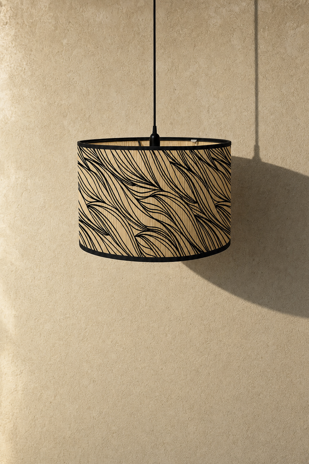 Abat-jour Tambour en bambou - Nara Sable