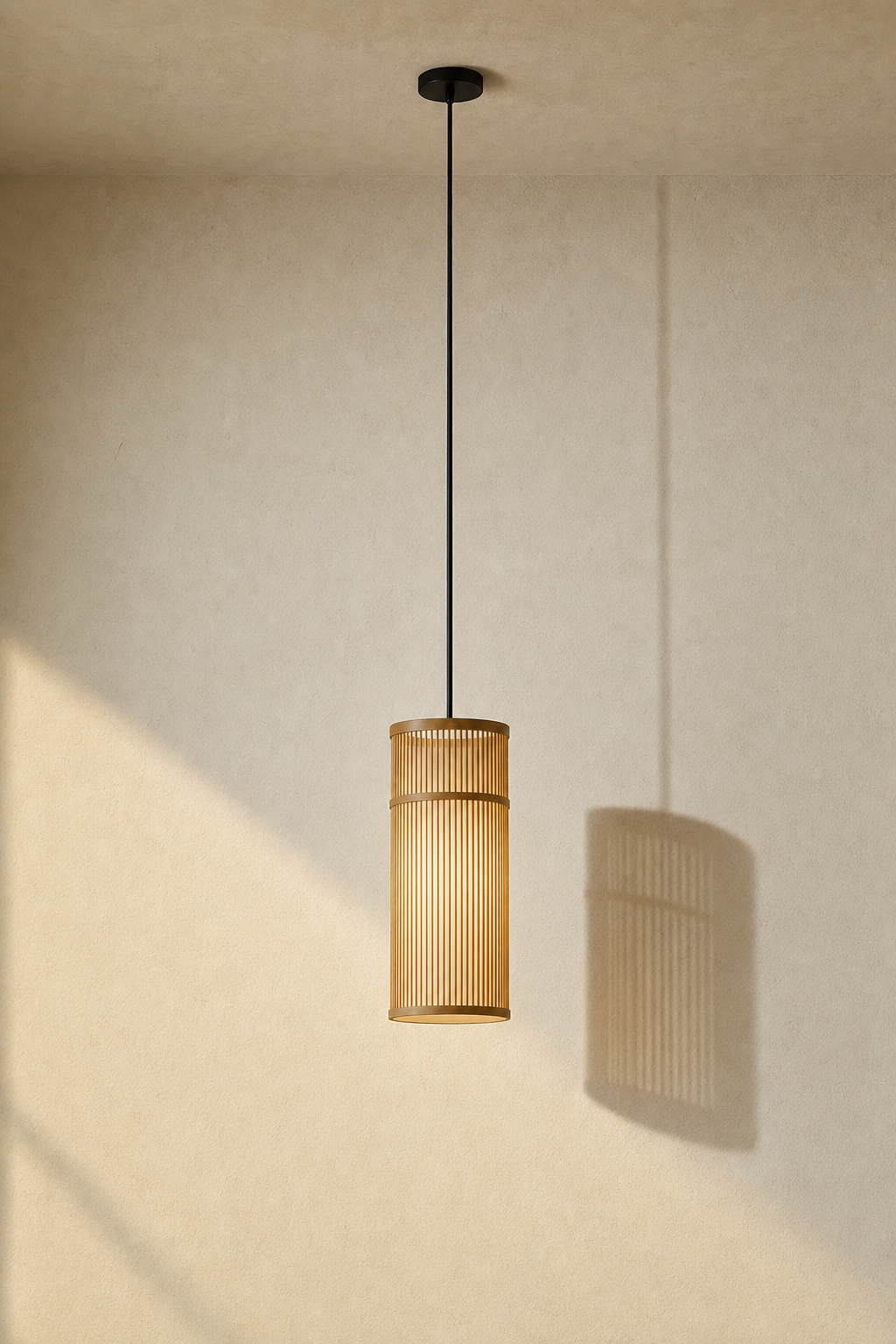 Abat-Jour Suspension en Rotin Design – Alba Lune