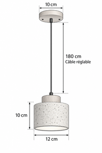 Abat-Jour Suspension en Travertin Wabi-Sabi – Yuna Terra