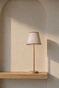 Abat-Jour Lampe de Chevet en Tissu Design Conique – Eira Halo