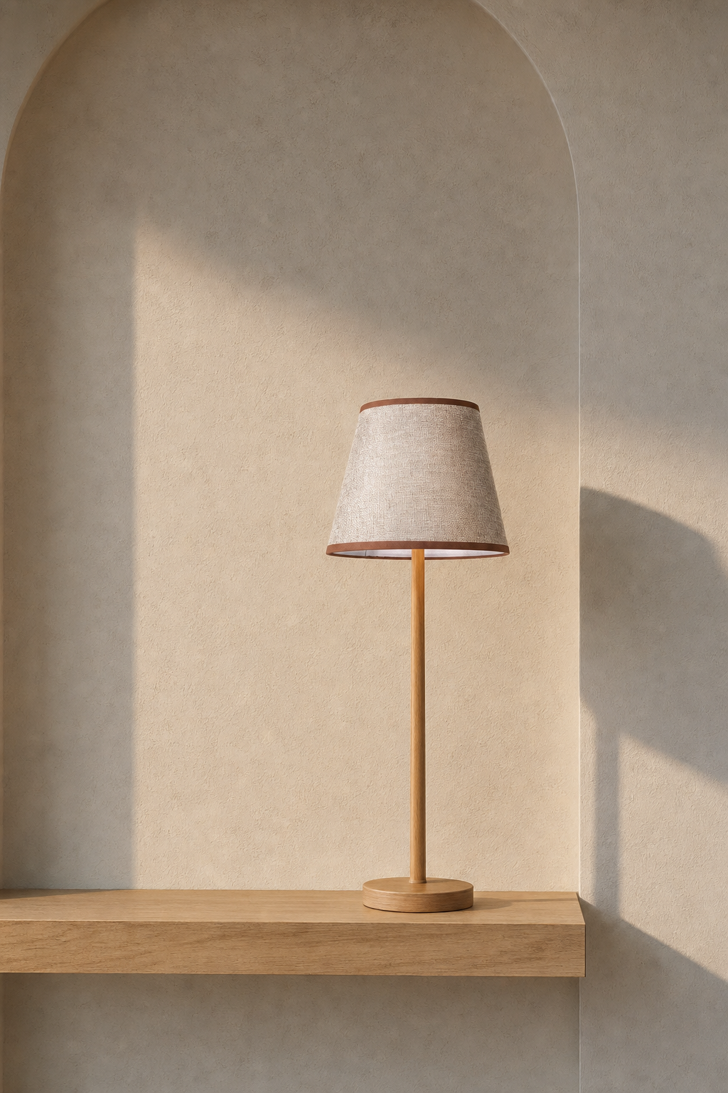 Abat-Jour Lampe de Chevet en Tissu Design Conique – Eira Halo