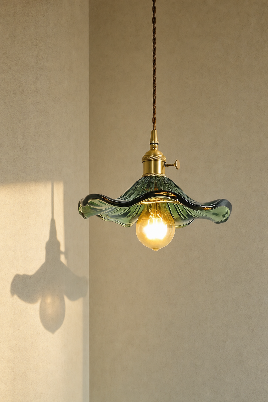 Abat-Jour Suspension en Verre Design Nordique Vert – Milo Nova