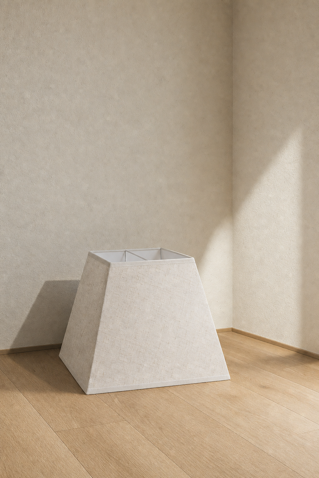 Abat-Jour Lampe de Chevet en Tissu Design Blanc – Lena Terra