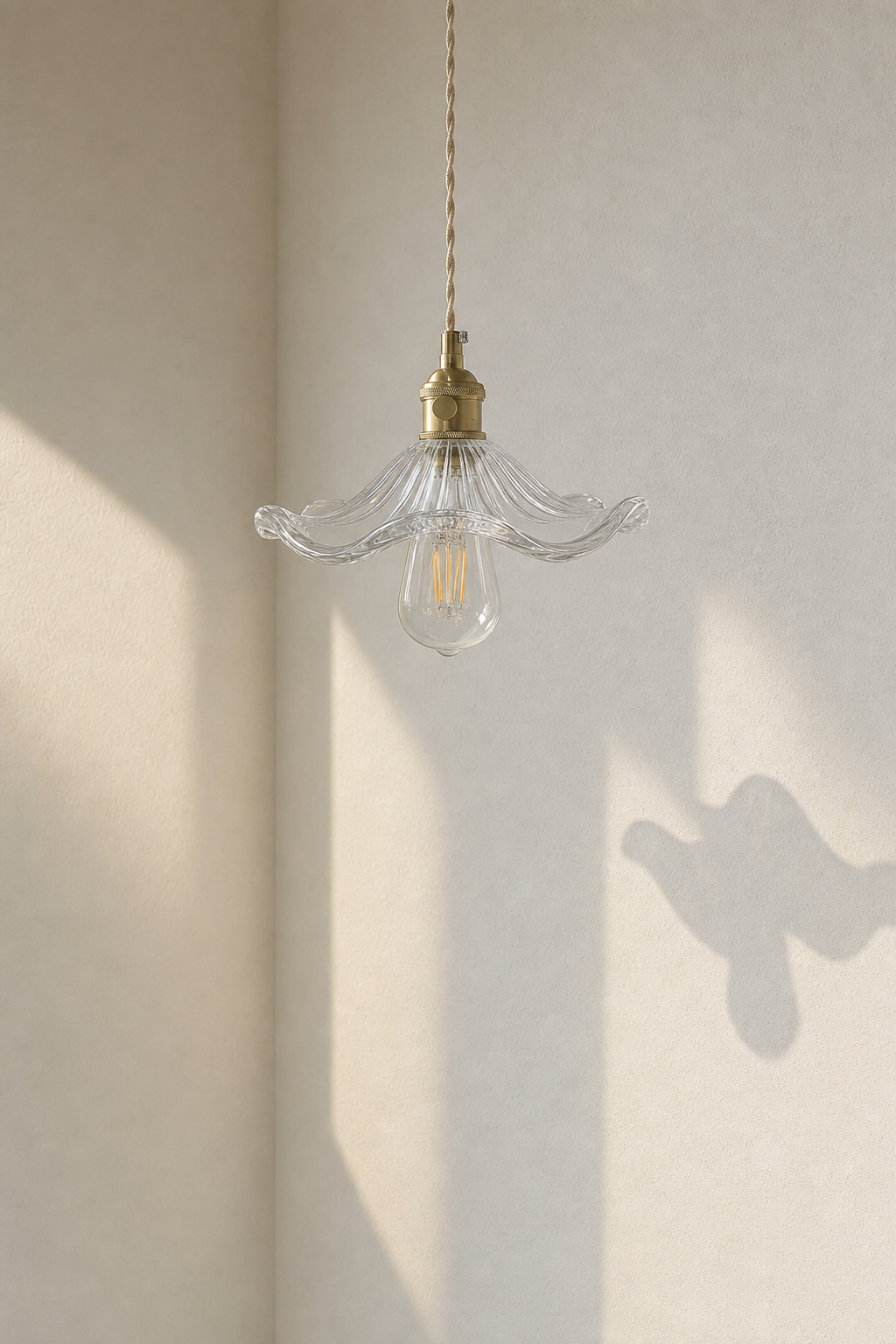 Abat-Jour Suspension en Verre Design Nordique Blanc – Milo Rive