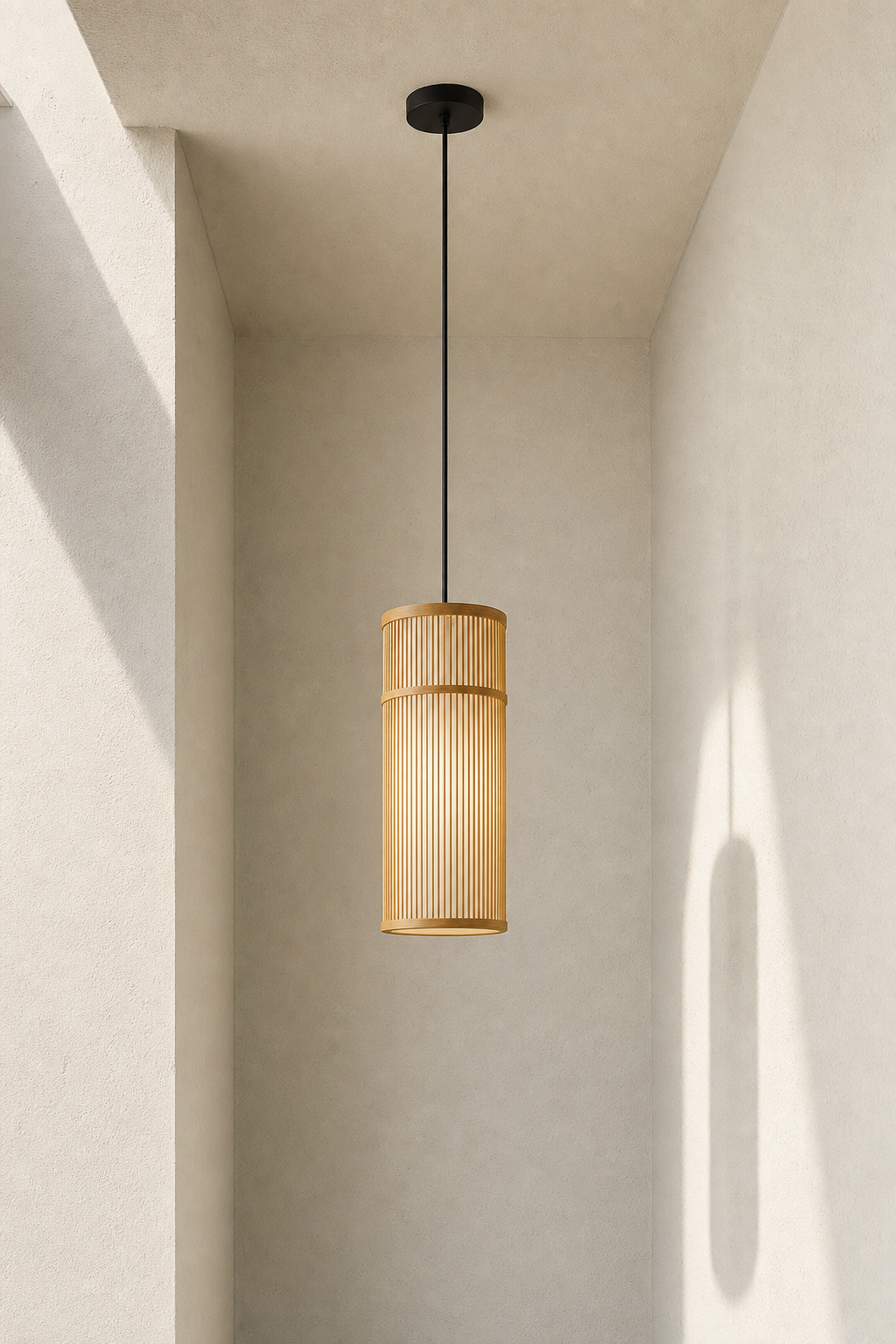 Abat-Jour Suspension en Rotin Design – Alba Lune
