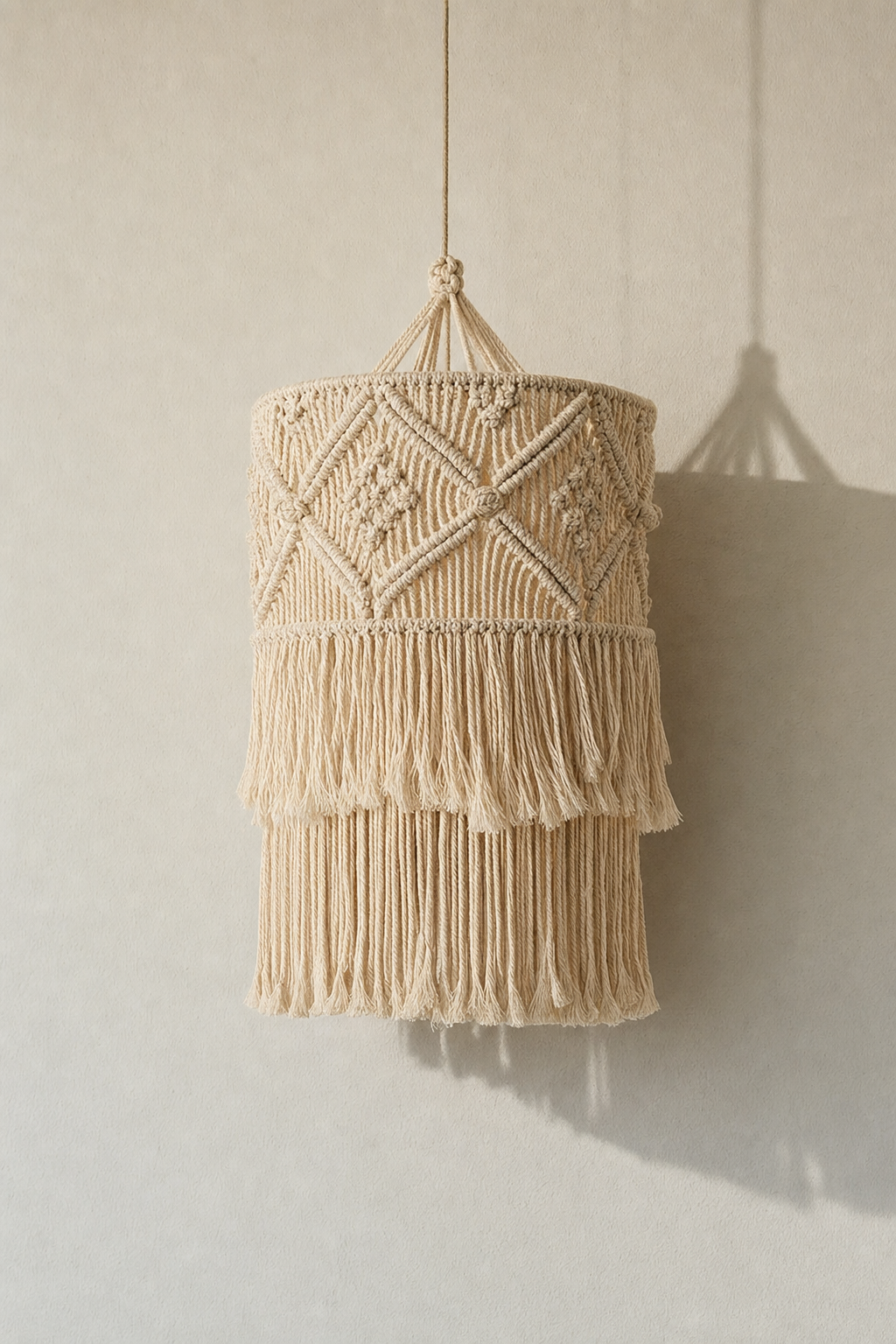 Abat-Jour Suspension en Macramé Bohème – Noma Terra