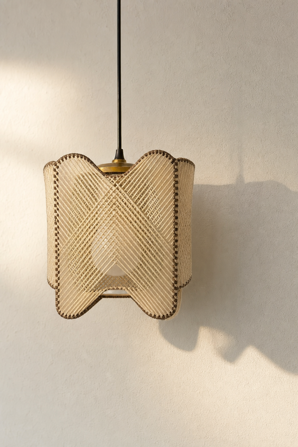 Abat-Jour Suspension en Bois Vintage – Alba Nova