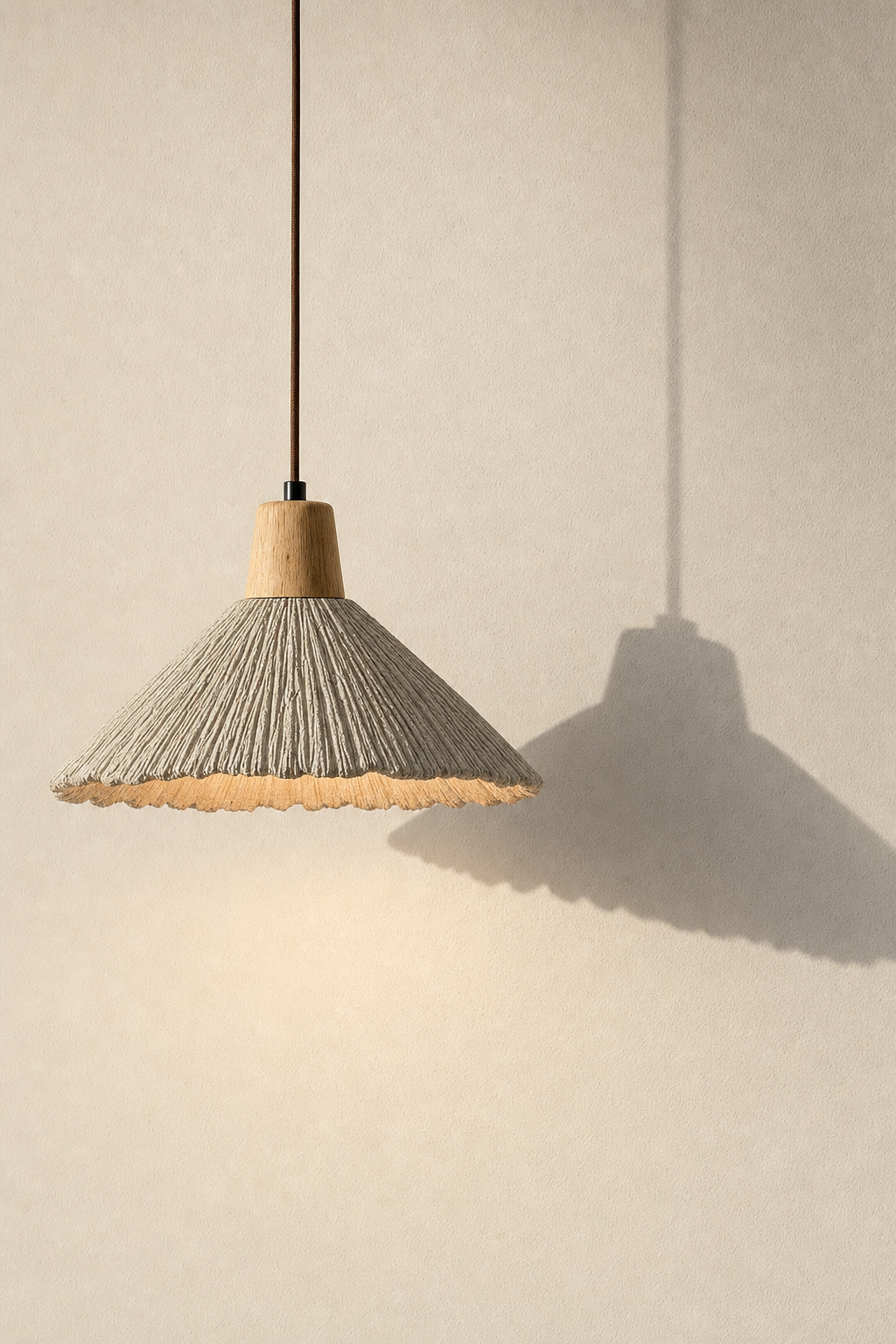 Abat-Jour Suspension en Ciment Design Beige – Siena Aube