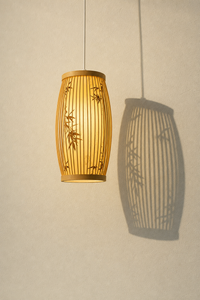 Abat-Jour Suspension en Bambou Japonais – Alya Lune