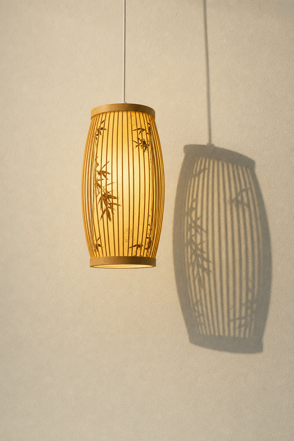 Abat-Jour Suspension en Bambou Japonais – Alya Lune