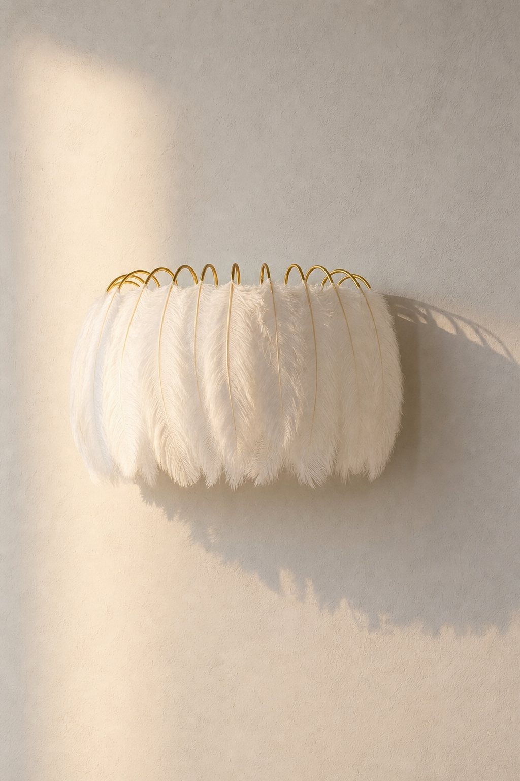 Abat-Jour Applique Murale en Plumes Original Blanc – Nilo Aube