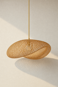 Abat-Jour Suspension en Rotin Design – Alba Halo
