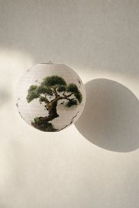 Abat-Jour Suspension en Papier Japonais Rond – Kaia Terra