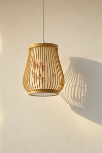 Abat-Jour Suspension en Bambou Japonais – Alya Nacre