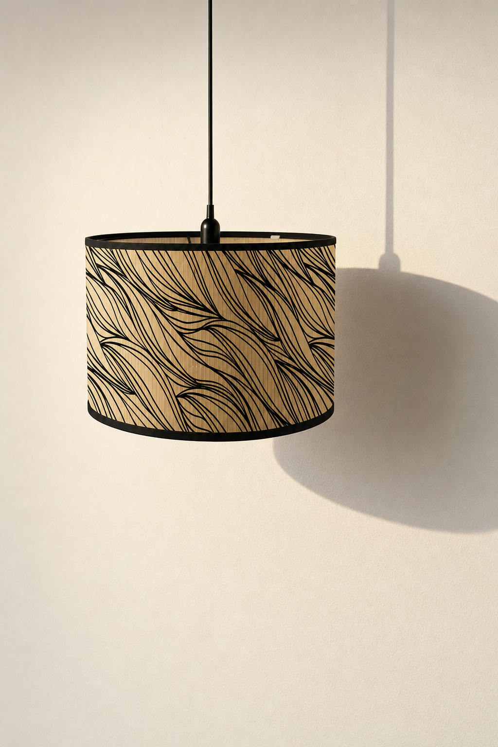Abat-jour Tambour en bambou - Nara Sable