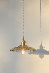 Abat-Jour Suspension en Verre Vintage Doré – Mira Nova