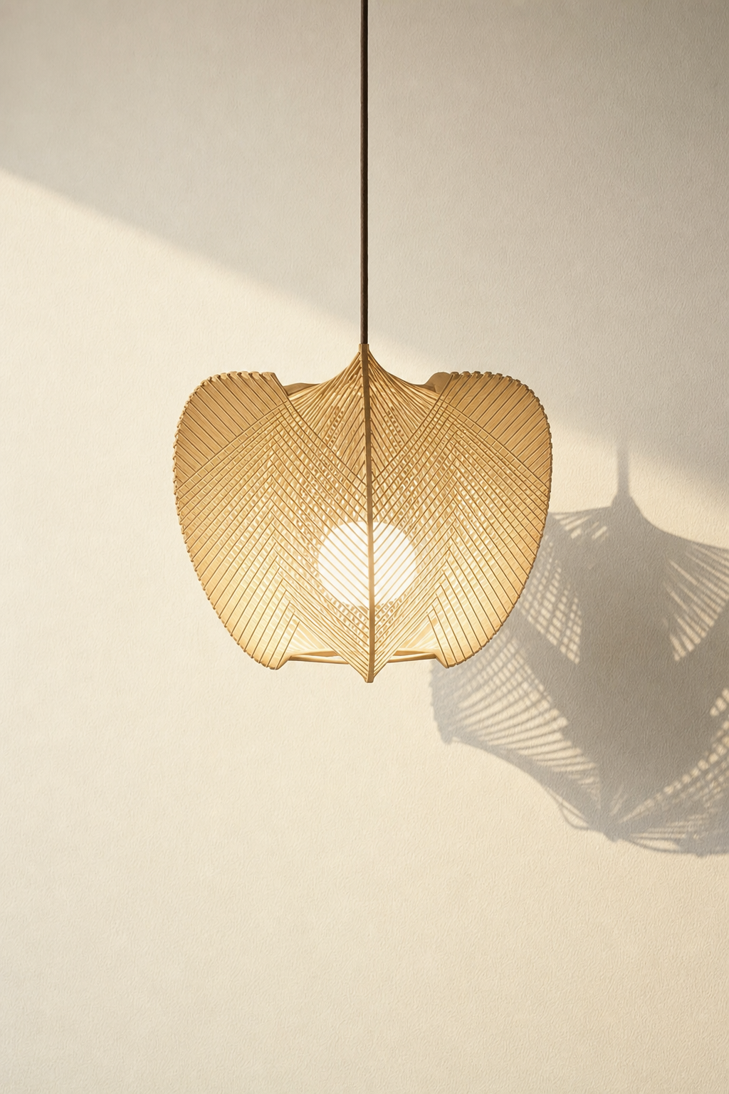 Abat-Jour Suspension en Bois Vintage – Alba Éclat