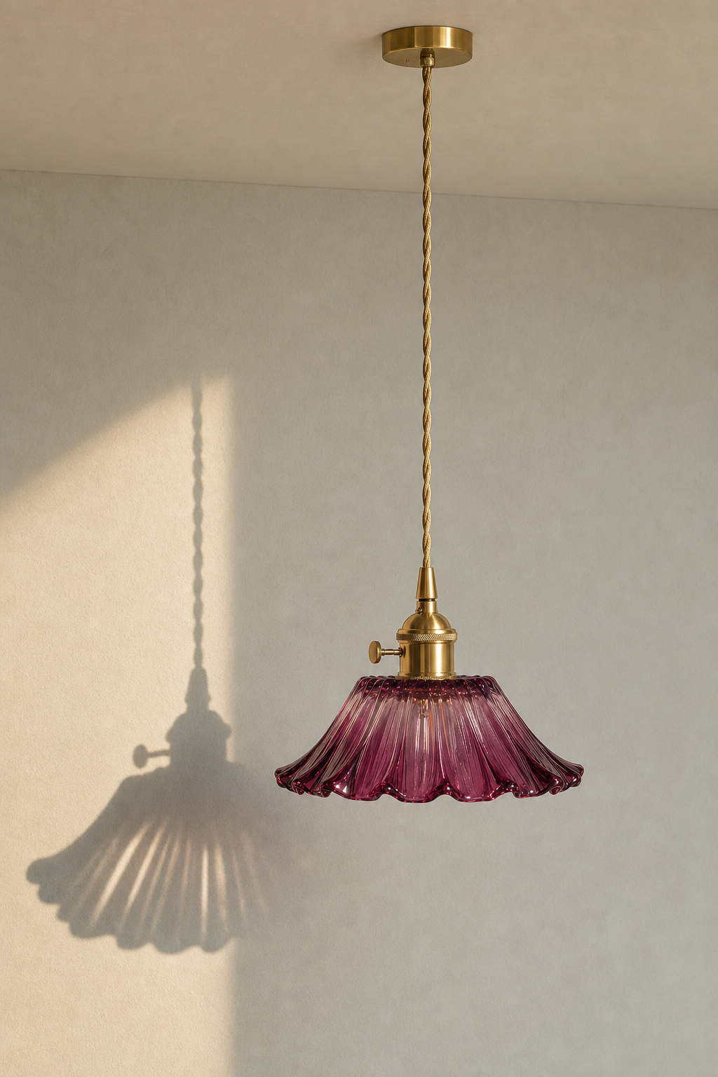 Abat-Jour Suspension en Verre Vintage – Milo Terra