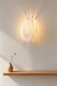 Abat-Jour Applique Murale en Plumes Original – Vela Lune