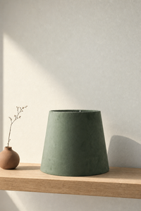 Abat-Jour Lampe sur Pied en Tissu Conique Vert – Milo Éclat