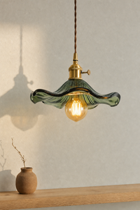 Abat-Jour Suspension en Verre Design Nordique Vert – Milo Nova