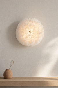 Abat-Jour Applique Murale en Plumes Original Blanc – Nilo Nova