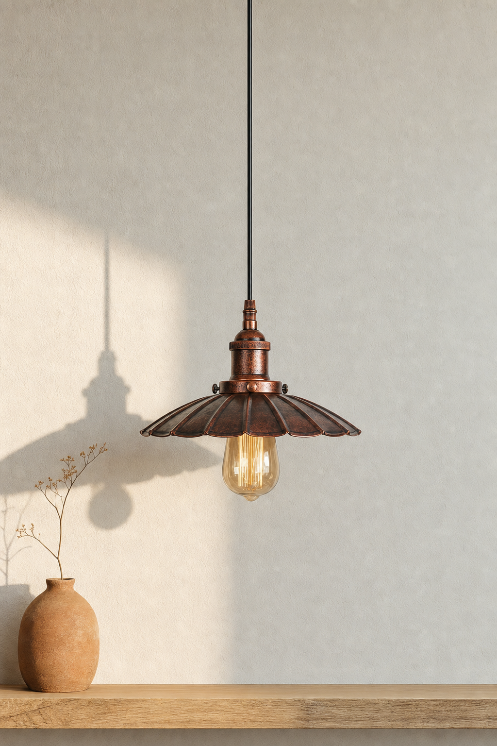 Abat-Jour Suspension en Métal Vintage – Siena Nacre