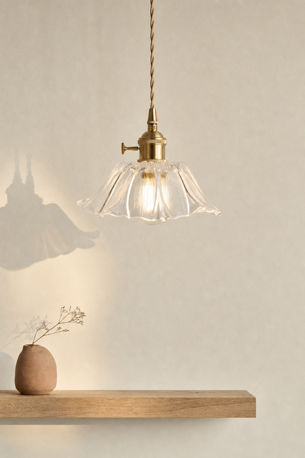 Abat-Jour Suspension en Verre Vintage – Milo Aube