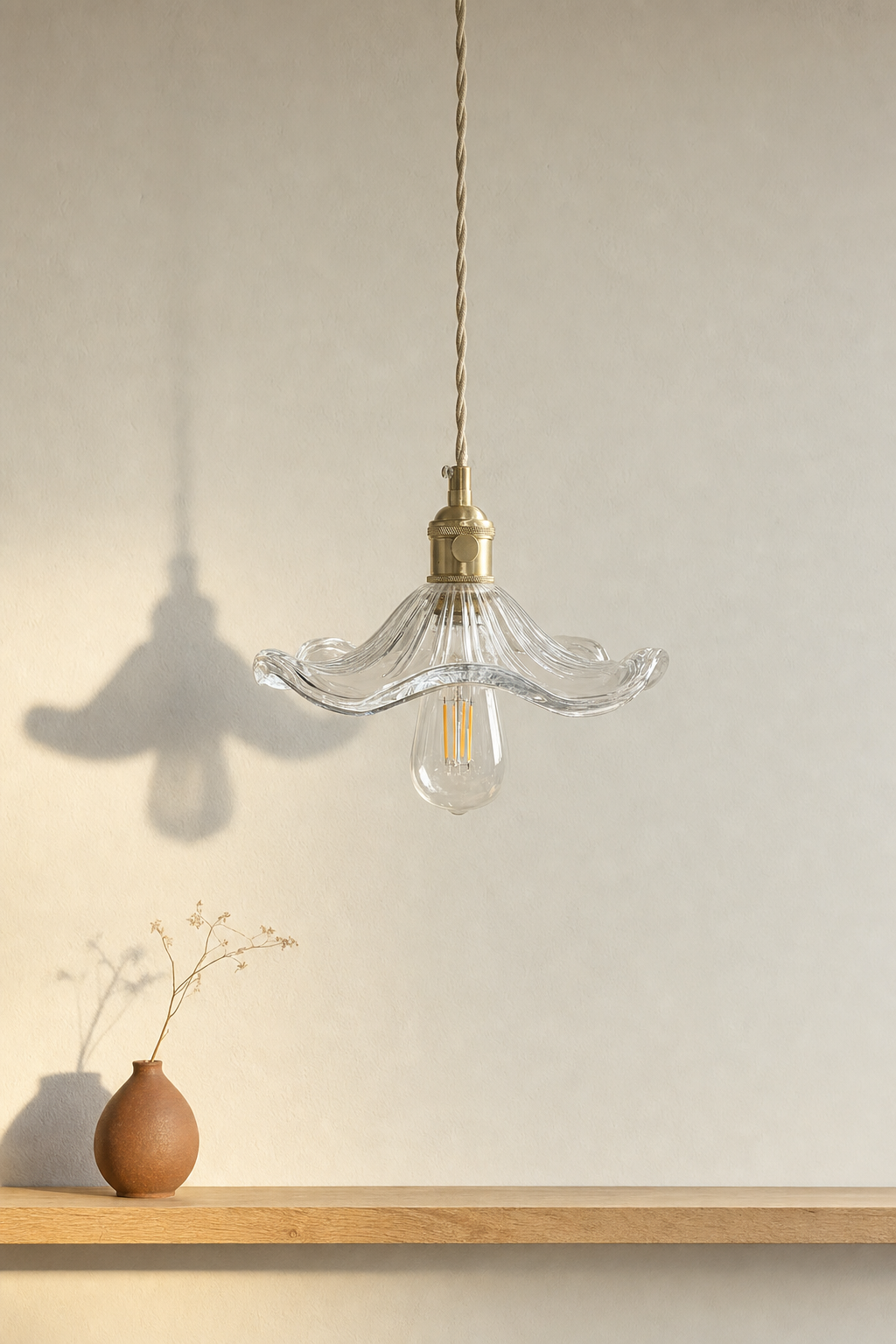 Abat-Jour Suspension en Verre Design Nordique Blanc – Milo Rive