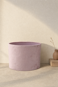 Abat-Jour Lampe de Chevet en Tissu Design Rose Ovale – Zena Nacre