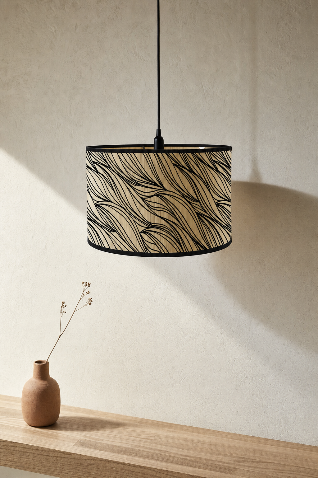Abat-jour Tambour en bambou - Nara Sable