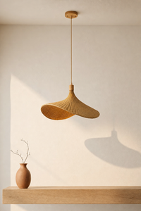 Abat-Jour Suspension en Rotin Design – Alba Sable