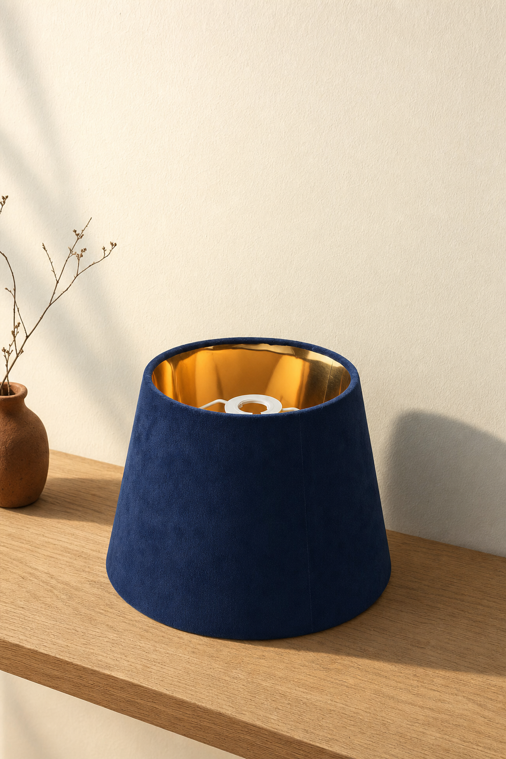 Abat-Jour Lampe de Chevet en Tissu Design Conique – Lena Sable