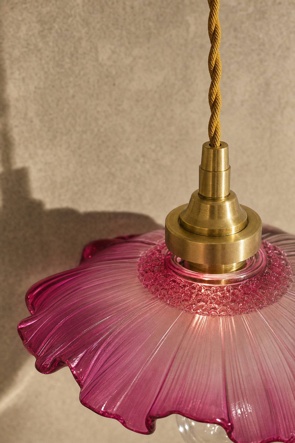 Abat-Jour Suspension en Verre Vintage – Milo Nacre