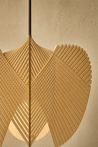 Abat-Jour Suspension en Bois Vintage – Alba Éclat