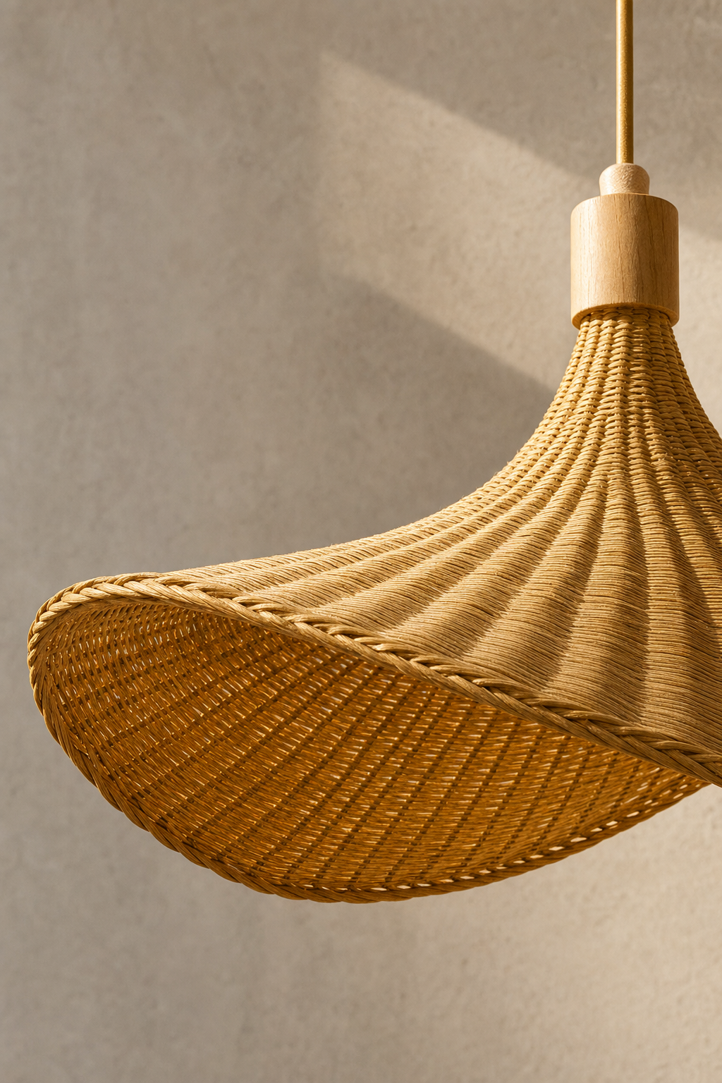 Abat-Jour Suspension en Rotin Design – Alba Sable