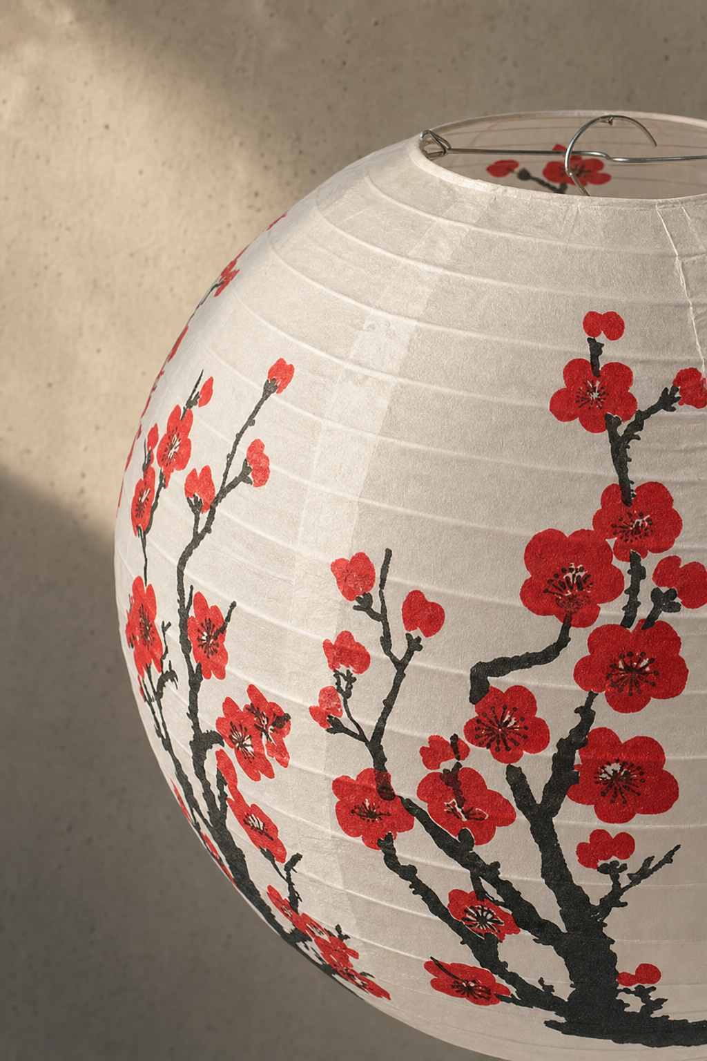 Abat-Jour Suspension en Papier Japonais Rond – Kaia Aube