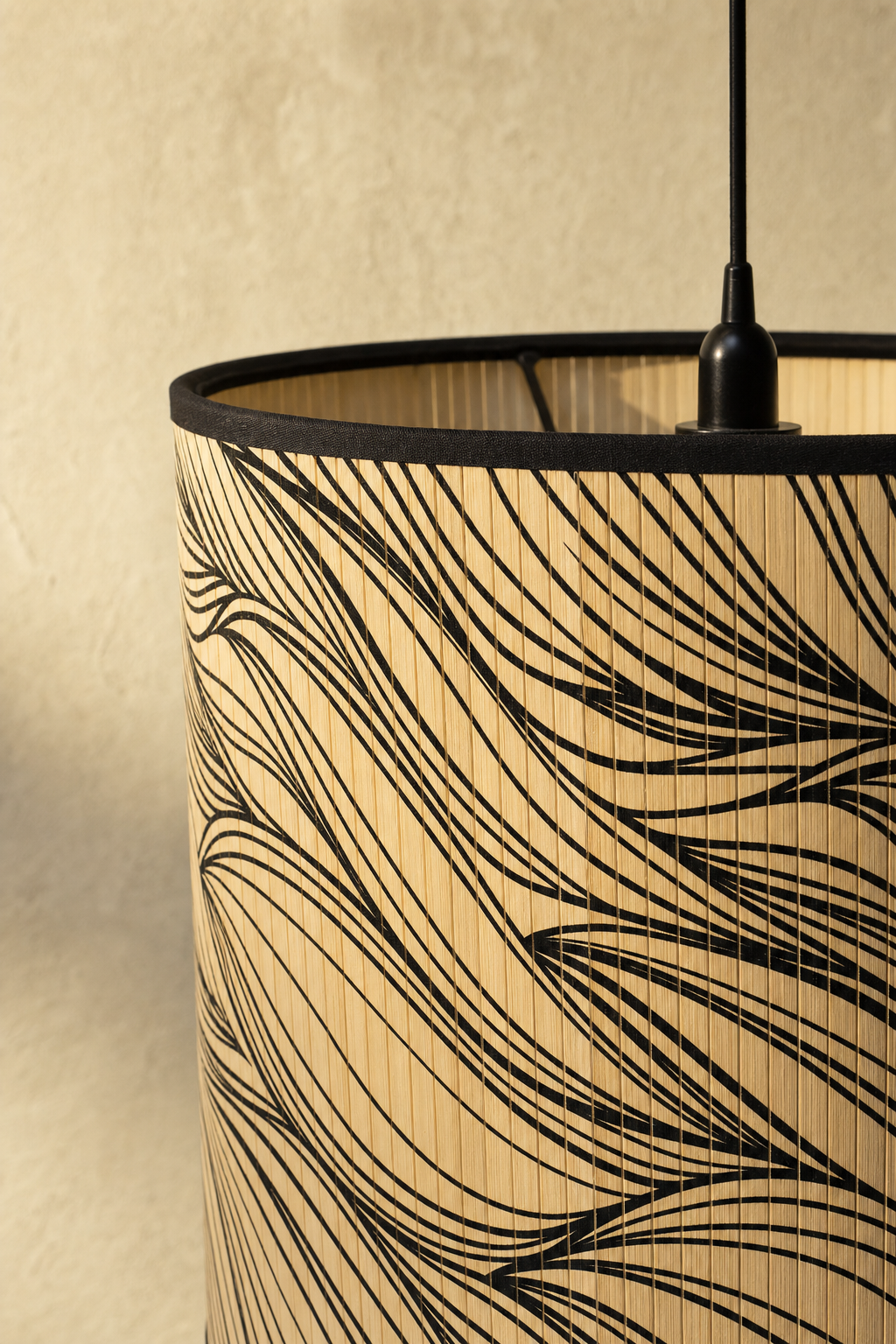 Abat-jour Tambour en bambou - Nara Sable