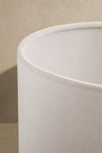 Abat-Jour Lampe de Chevet en Tissu Design Blanc Ovale – Zena Aube