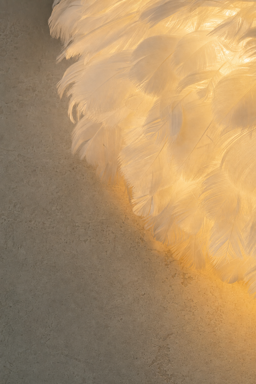Abat-Jour Applique Murale en Plumes Original Blanc – Nilo Rive