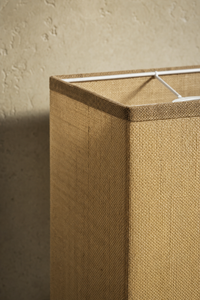 Abat-Jour Lampe de Chevet en Tissu Design Beige Carré – Yuna Éclat