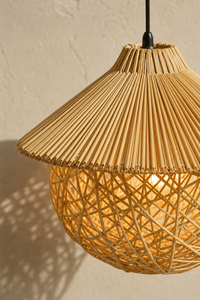 Abat-Jour Suspension en Rotin Design – Neria Éclat