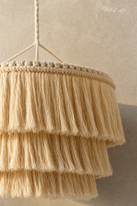 Abat-Jour Suspension en Macramé Bohème – Talia Sable