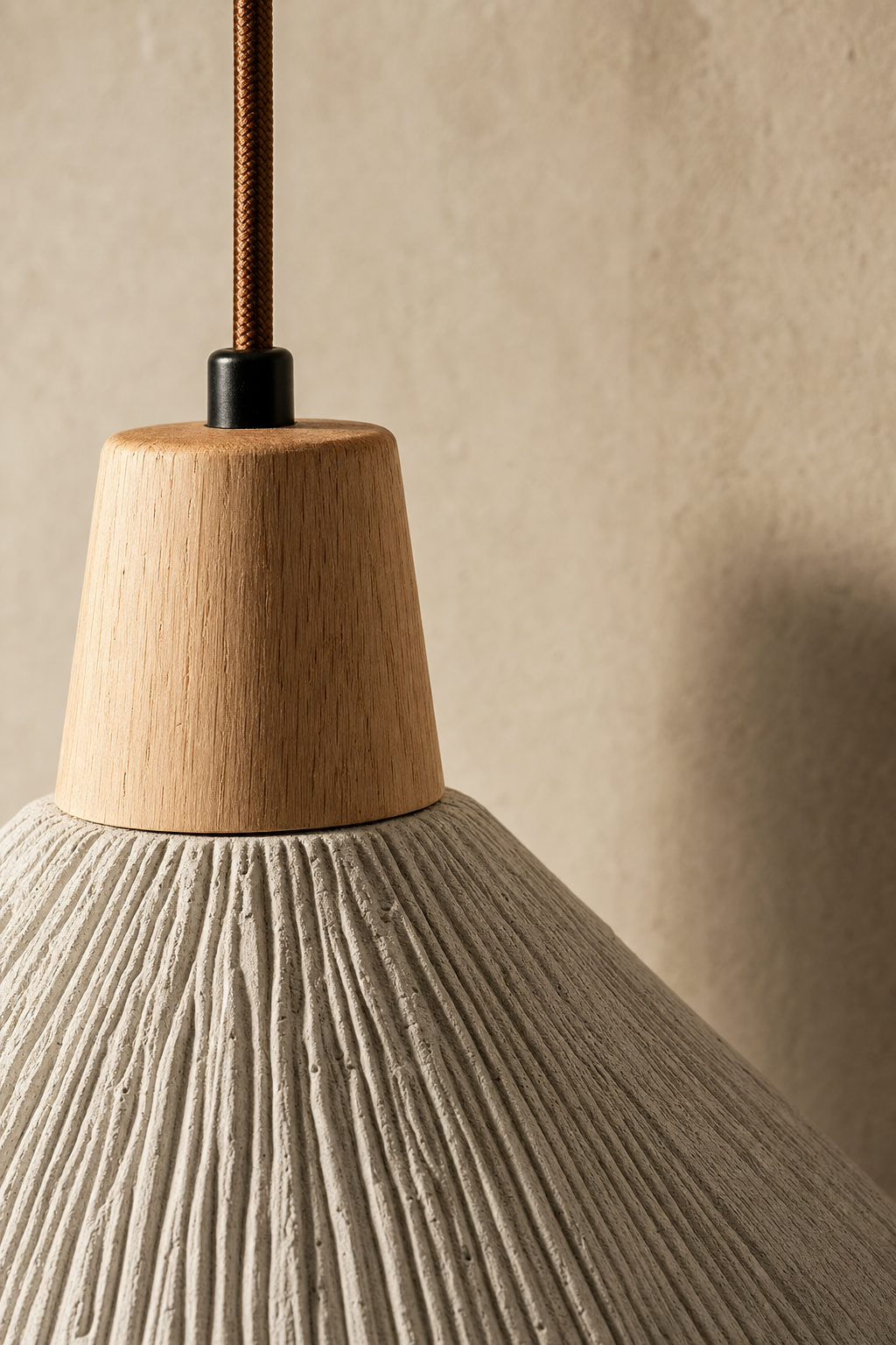 Abat-Jour Suspension en Ciment Design Beige – Siena Aube