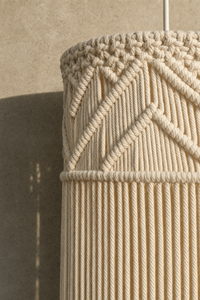 Abat-Jour Suspension en Macramé Bohème – Noma Sable