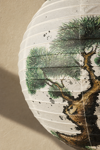 Abat-Jour Suspension en Papier Japonais Rond – Kaia Terra