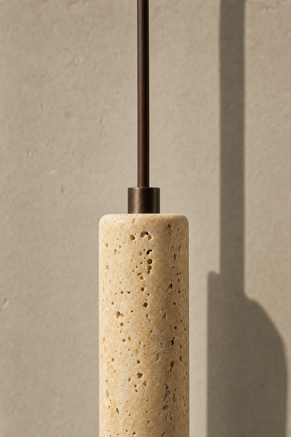 Abat-Jour Suspension en Travertin Wabi-Sabi – Vela Rive
