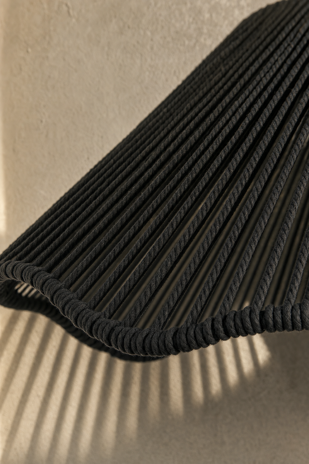 Abat-Jour Suspension en Corde Vintage Noir – Nilo Sable