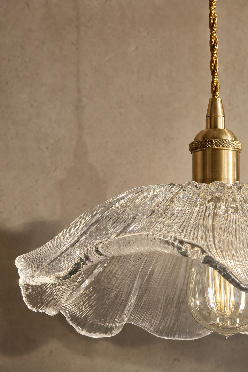Abat-Jour Suspension en Verre Vintage – Milo Halo